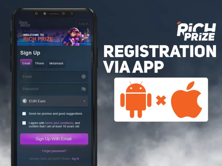 Registering at Richprize app