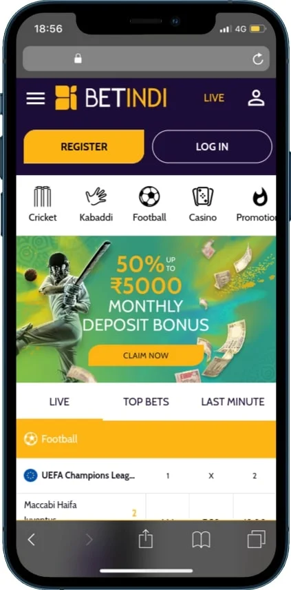 No Deposit Bonus BETINDI Betting App